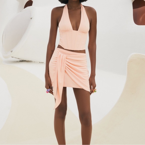 Zara pink corset halter top - Picture 1 of 3